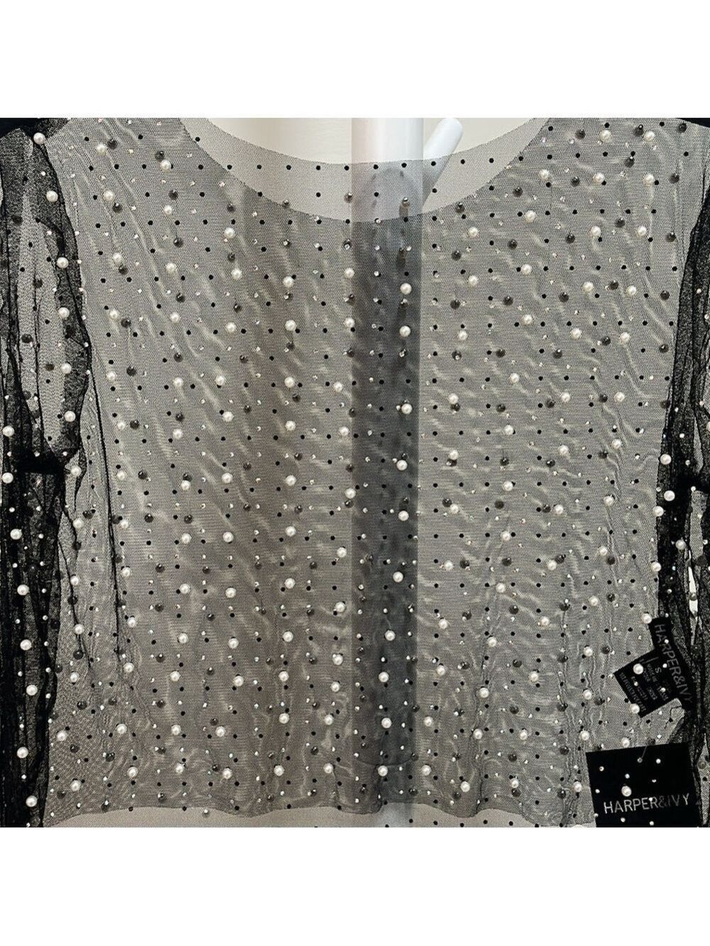 Pearl & Rhinestone Embellished Top - Picture 3 of 9